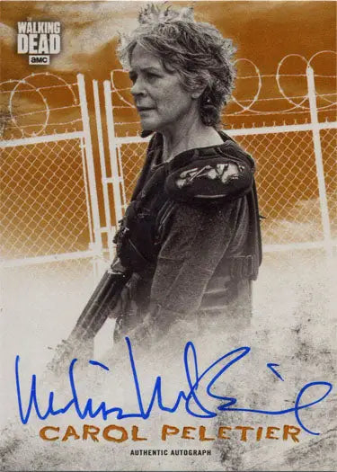 Melissa McBride signed trading card from The Walking Dead featuring Carol character