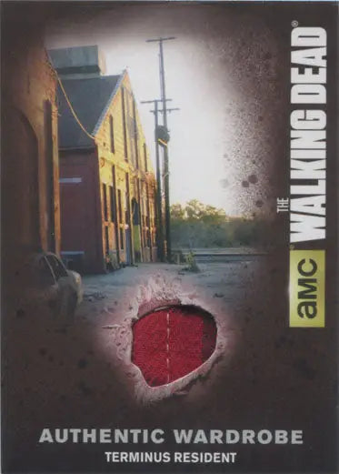 Authentic Wardrobe fabric trading card from Walking Dead Season 4 Part 2 featuring Terminus Resident