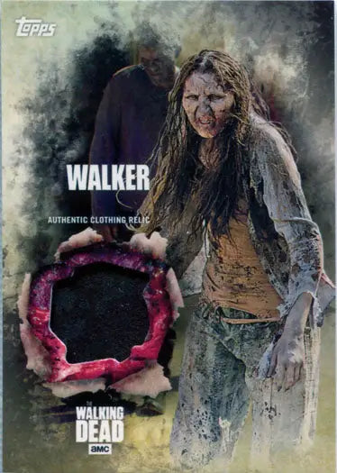 Decaying zombie figure from The Walking Dead Costume Relic Card Walker Horde 3