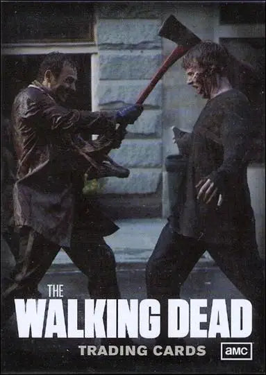 Walking Dead Season One P3 Promo Card featuring a dramatic trading card scene