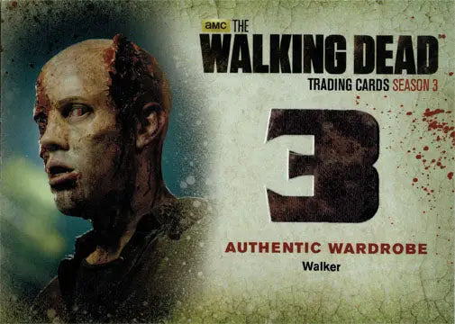Zombie character trading card from The Walking Dead Season Three Part Two Wardrobe Cards