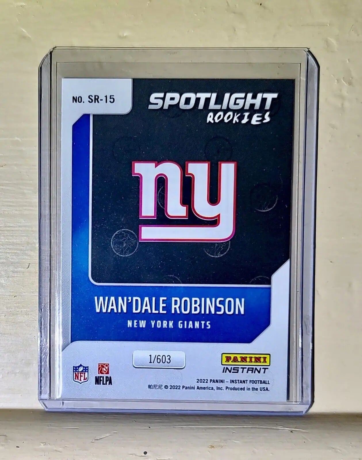 Wan’Dale Robinson 2022 NFL Panini #15 Spotlight Rookie Football Card 1/603