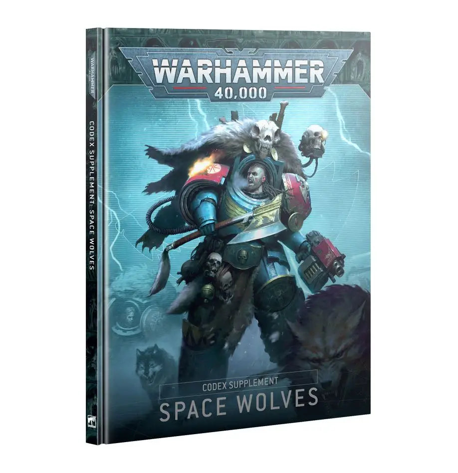Hardback Warhammer 40k Space Wolves codex supplement for Space Marines tabletop game