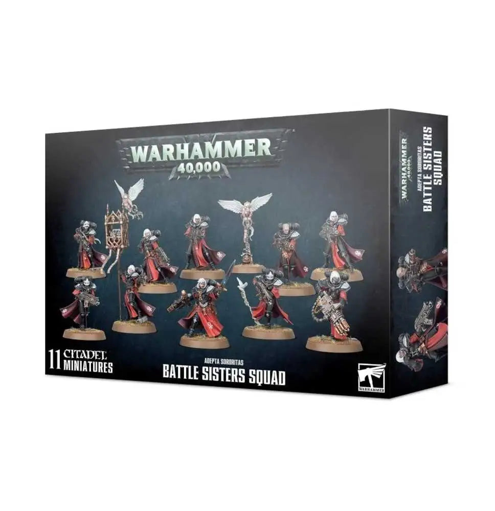 Warhammer 40k Adepta Sororitas Battle Sisters Squad miniatures box with special weapons