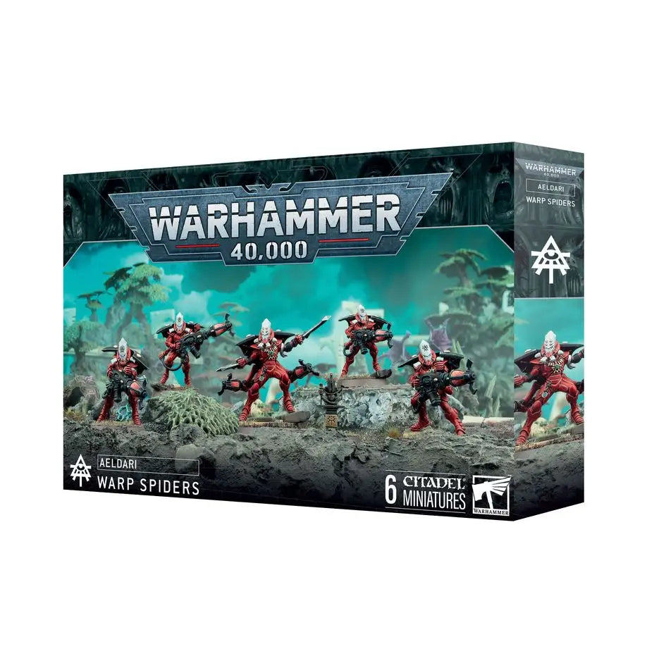 Warhammer 40k Aeldari Warp Spiders miniatures box for Warhammer 40k Aeldari army building
