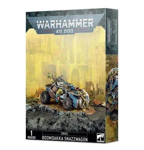 Warhammer 40k Boomdakka Snazzwagon miniature featuring looted vehicle frames