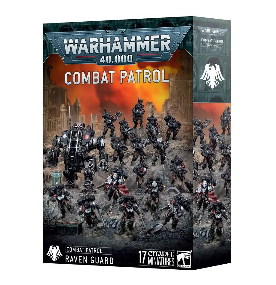 Warhammer 40k Raven Guard Combat Patrol with jump pack captain and miniatures set