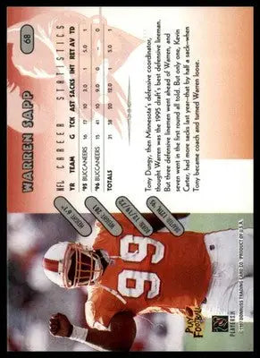 Warren Sapp 1997 Donruss #68 Tampa Bay Buccaneers - Football Card Single