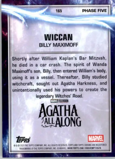 Wiccan - 2025 Topps Chrome Marvel Studios - #165 - Non_sport - Marvel Card Single