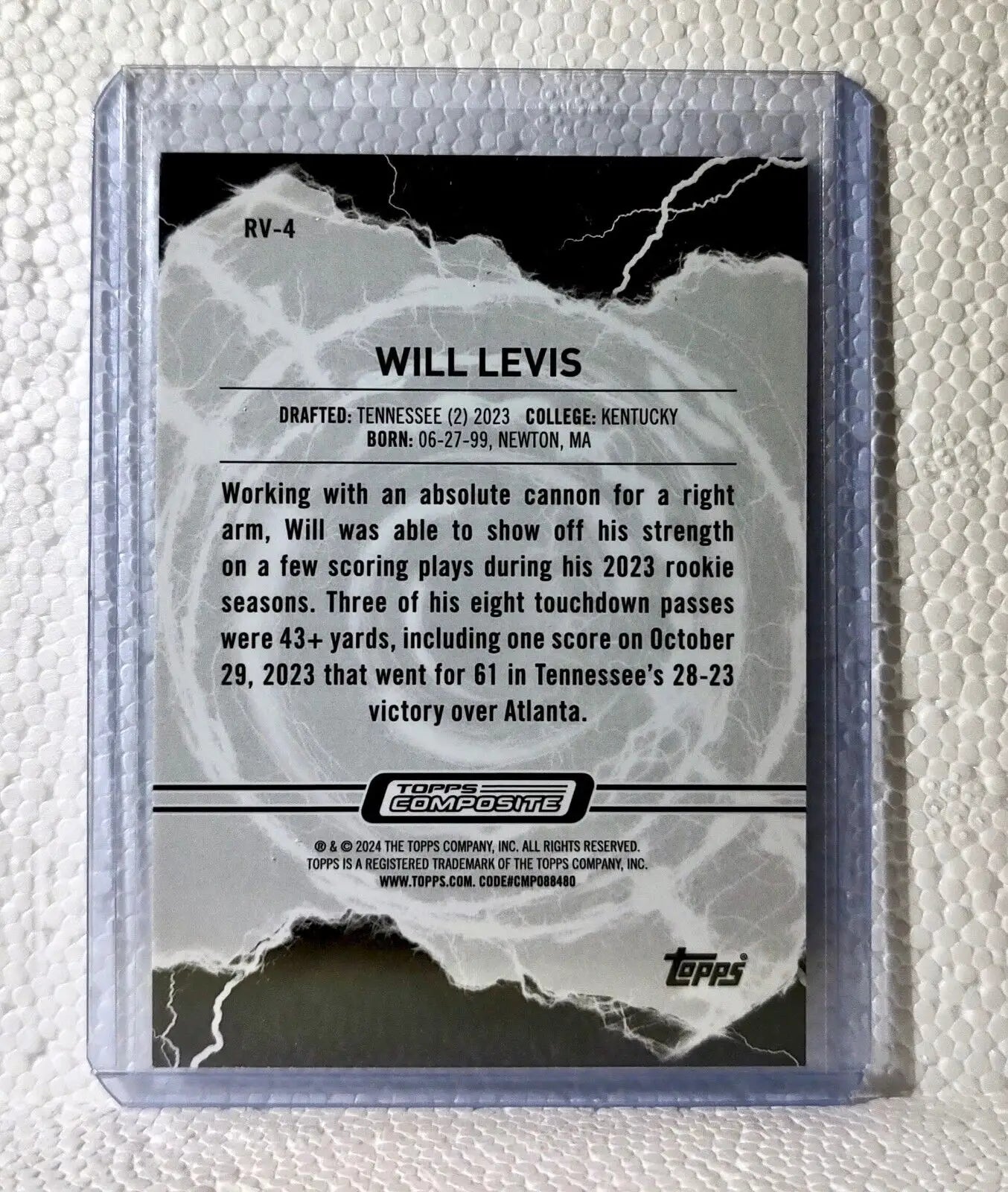 Will Levis 2023 Topps Resurgence Voltaic #RV-4 Rookie Card Tennessee Titans