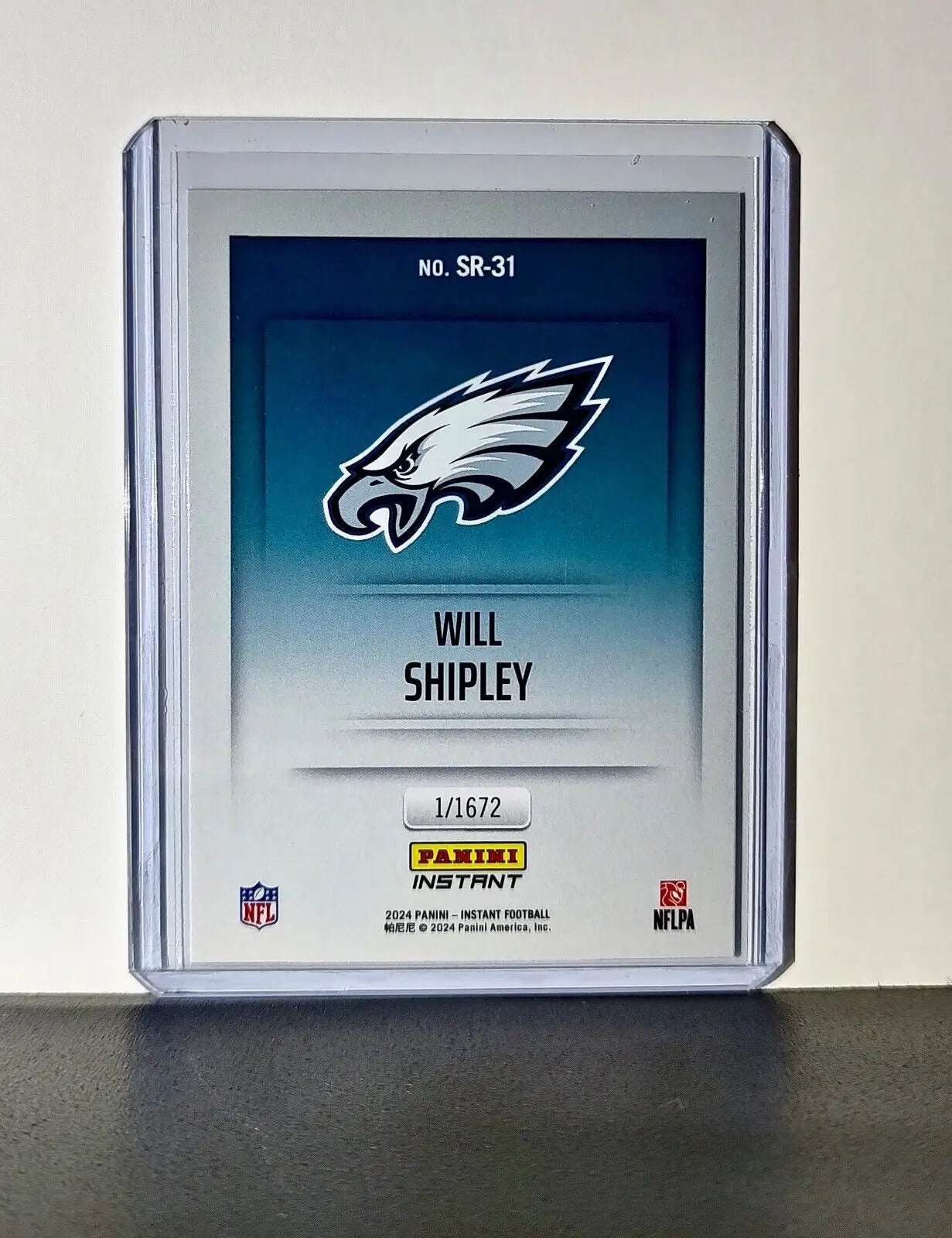 Will Shipley 2024 Panini NFL Studio Rookies #31 Card Philadelphia Eagles 1/1672