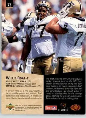 Willie Roaf - 1995 SP - #73 - Football - Football Card Single