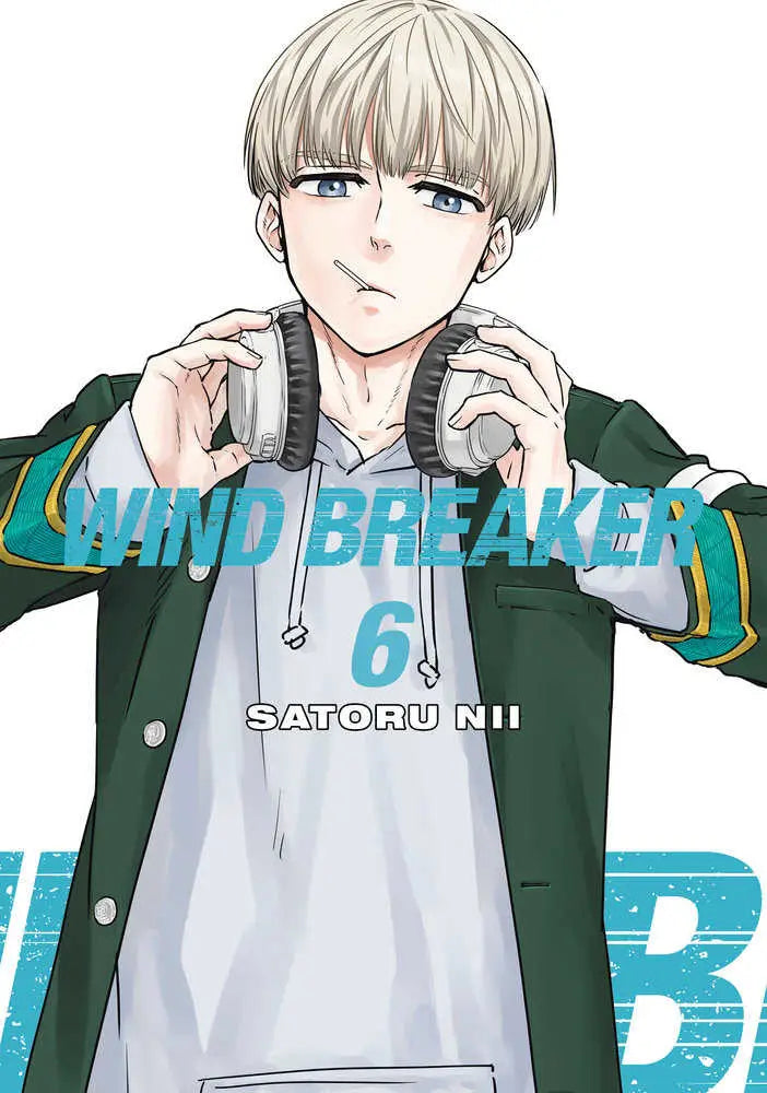 Manga volume Wind Breaker 6 featuring a high school blonde male character with headphones