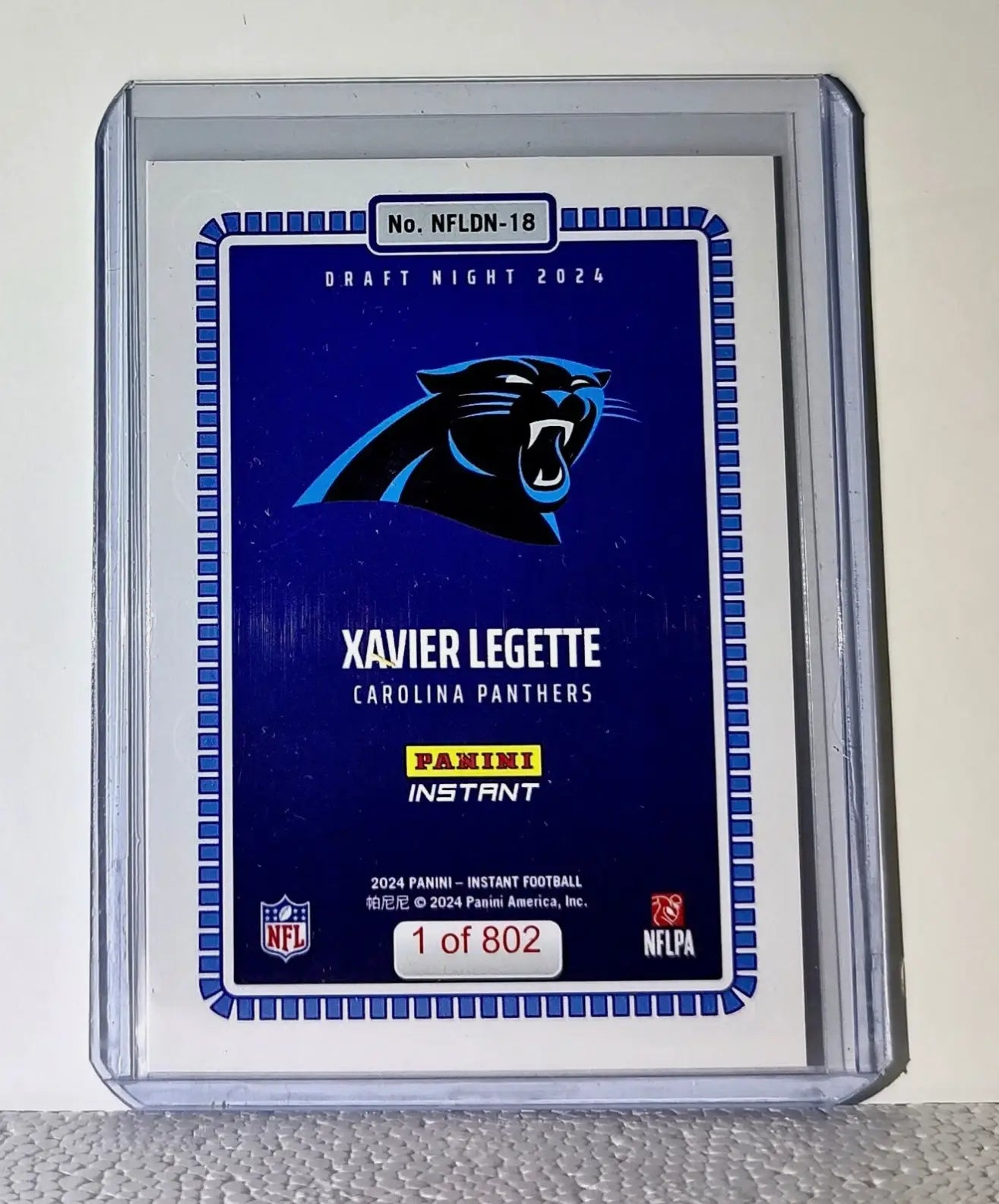 Xavier Legette 2024 Panini NFL #18 Draft Night Rookie Football Card 1 of 802