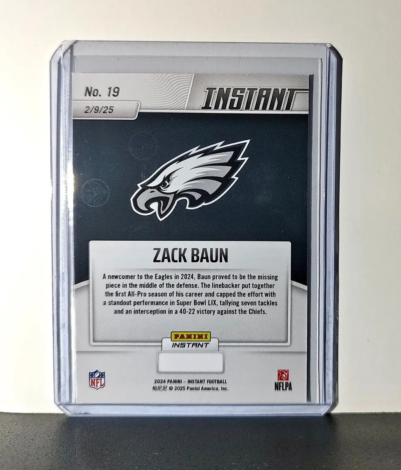 Zach Baun 2024 Panini Super Bowl LIX Champions NFL #19 Football Card Eagles - Football Card Single