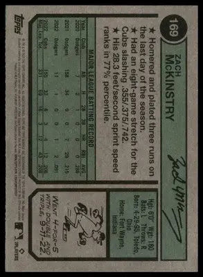 Zach McKinstry 2023 Topps Heritage #169 Chicago Cubs - Baseball Card Single