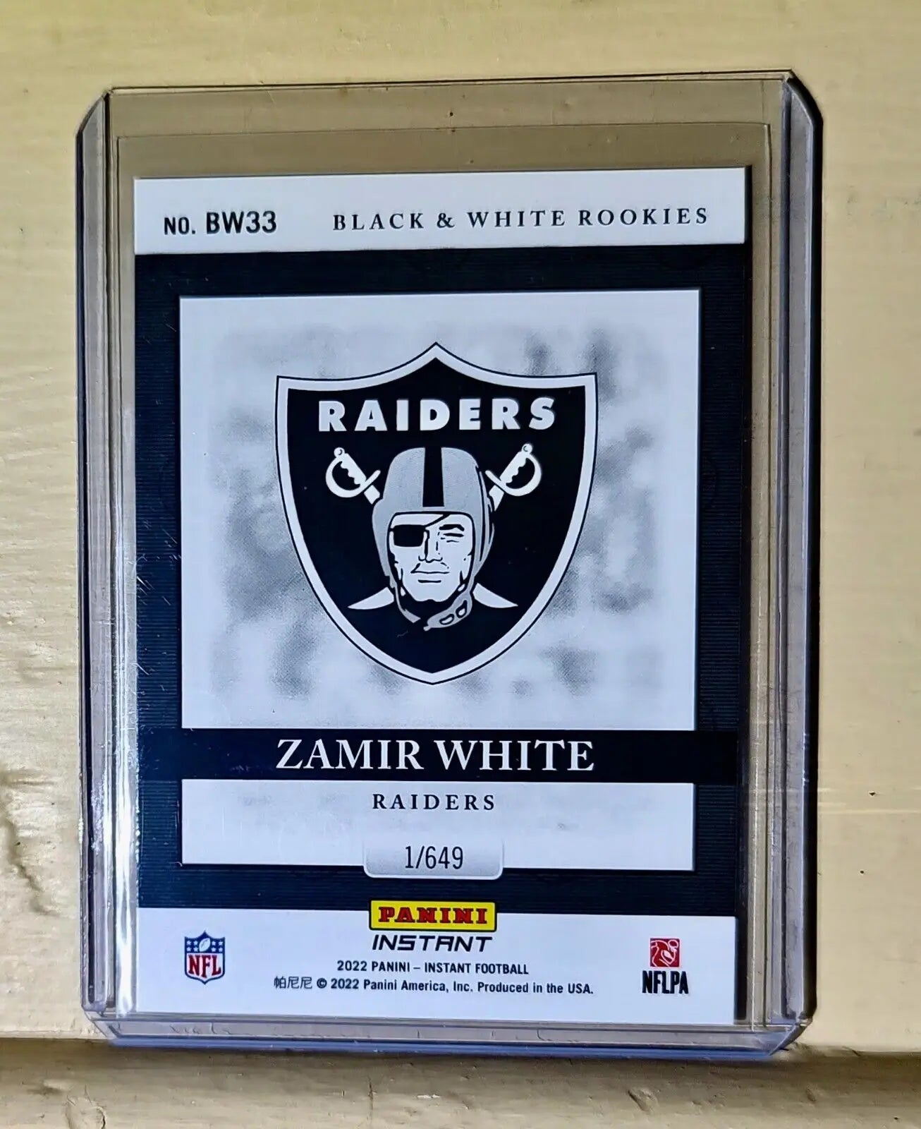 Zamir White 2022 Panini NFL Black & White Rookies #33 Football Card 1 of 649 - Football Card Single