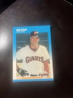 Will Clark baseball card from 1987 Fleer SF Giants rookie product