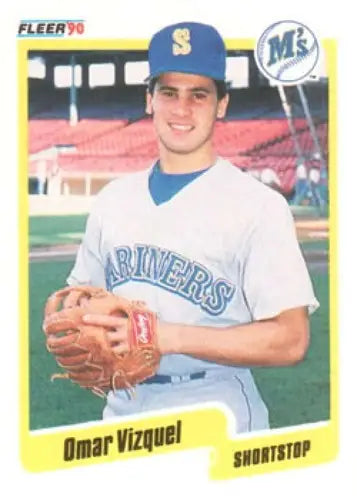 1990 Fleer #528 Omar Vizquel NM Near Mint Mariners ID:82553 - Baseball Card Single