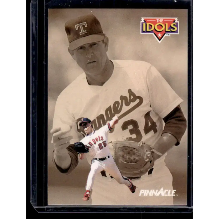 1992 Pinnacle #281 Jim Abbott / Nolan Ryan IDOL California Angels / Texas Rangers NM-MT Baseball Card - Baseball Card