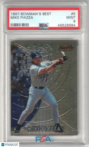 MIKE PIAZZA 1997 Bowman’s Best #5 PSA 9 MINT - DODGERS - Baseball Card Single
