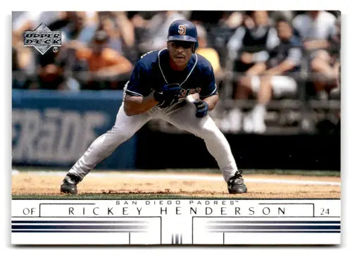 2002 Upper Deck #404 Rickey Henderson NM Near Mint Padres ID:82506 - Baseball Card Single