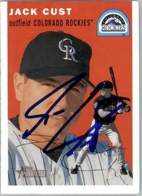 Jack Cust - 2003 Topps Heritage - #104 - AUTO Baseball - Baseball Card Single