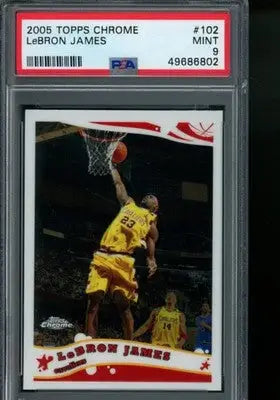 2005 Topps Chrome LeBron James #102 Basketball PSA 9 - Basketball Card Single