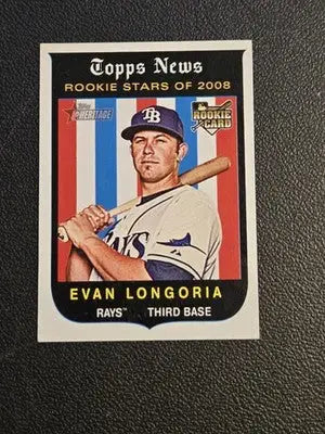 2008 Topps Heritage #650 Evan Longoria - Baseball Card Single