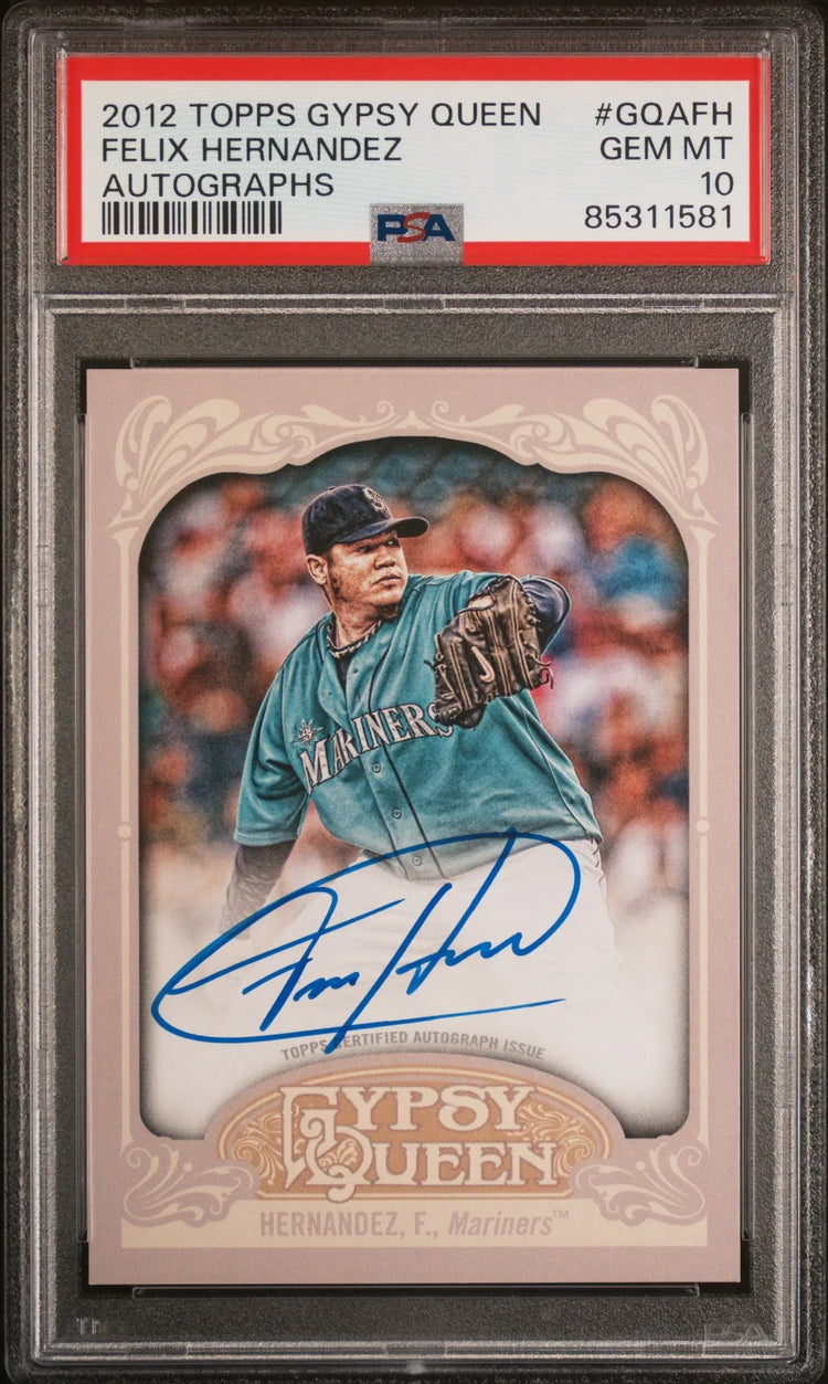 Felix Hernandez 2012 Topps Gypsy Queen Autograph PSA 10 Gem Mint - Baseball Card Single