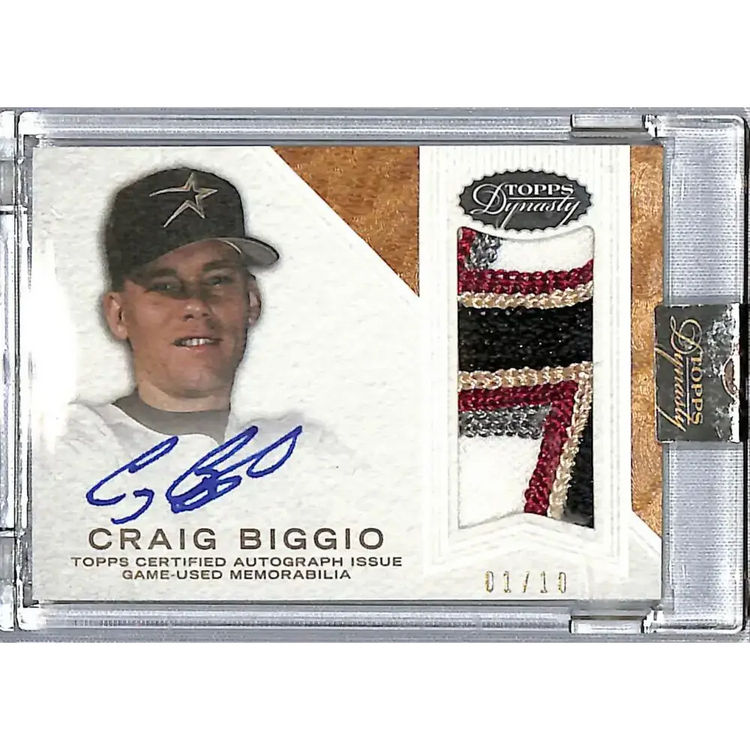 2016 Topps Dynasty #AP-CB5 Craig Biggio NM-MT MEM Auto 1/10 Houston Astros Baseball Card - Baseball Card Single