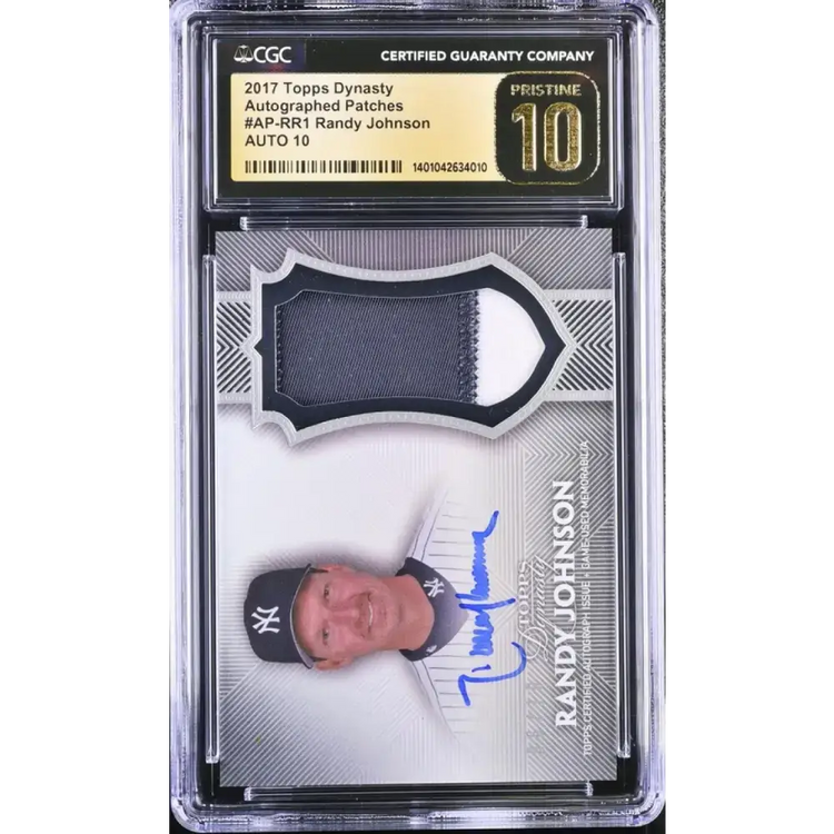 2017 Topps Dynasty #APRR1 Randy Johnson CGC 10 Pristine MEM Auto 6/10 New York Yankees Baseball Card - Baseball Card