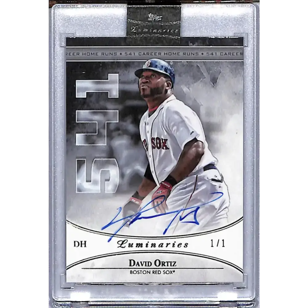 2017 Topps Luminaries Home Run Kings Black #HRK-DO David Ortiz NM-MT Auto 1/1 Boston Red Sox Baseball Card - Baseball