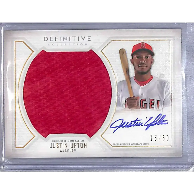 2019 Topps Definitive Collection #ARC-JU Justin Upton #/50 NM-MT Baseball Card - Baseball Card Single