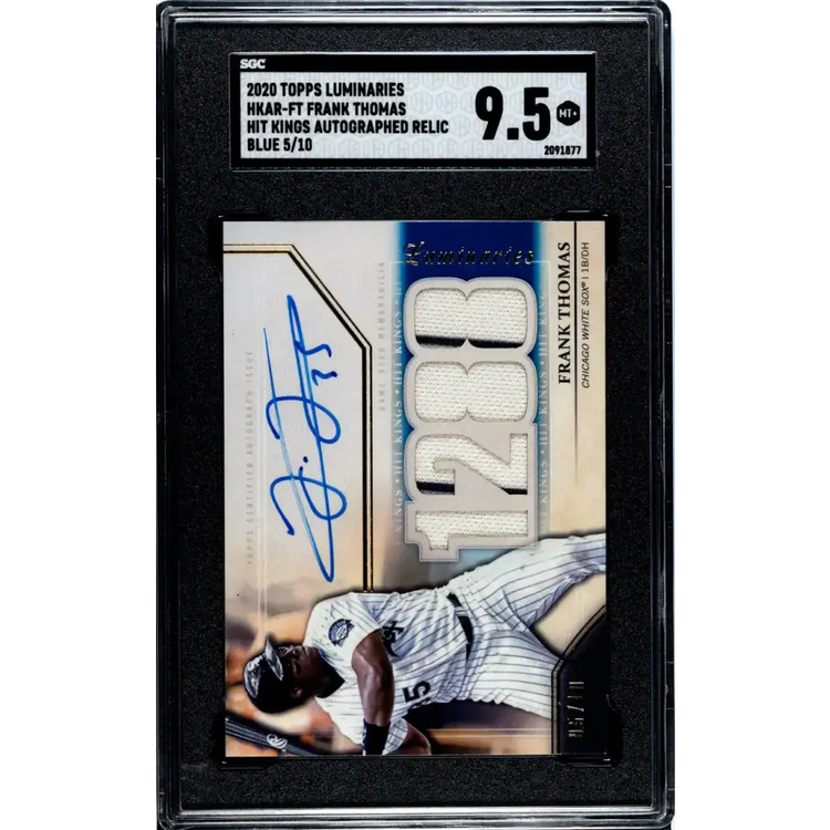 2020 Topps Luminaries #HKAR-FT Frank Thomas SGC 9.5 MINT+ MEM Auto 5/10 Chicago White Sox Baseball Card - Baseball Card