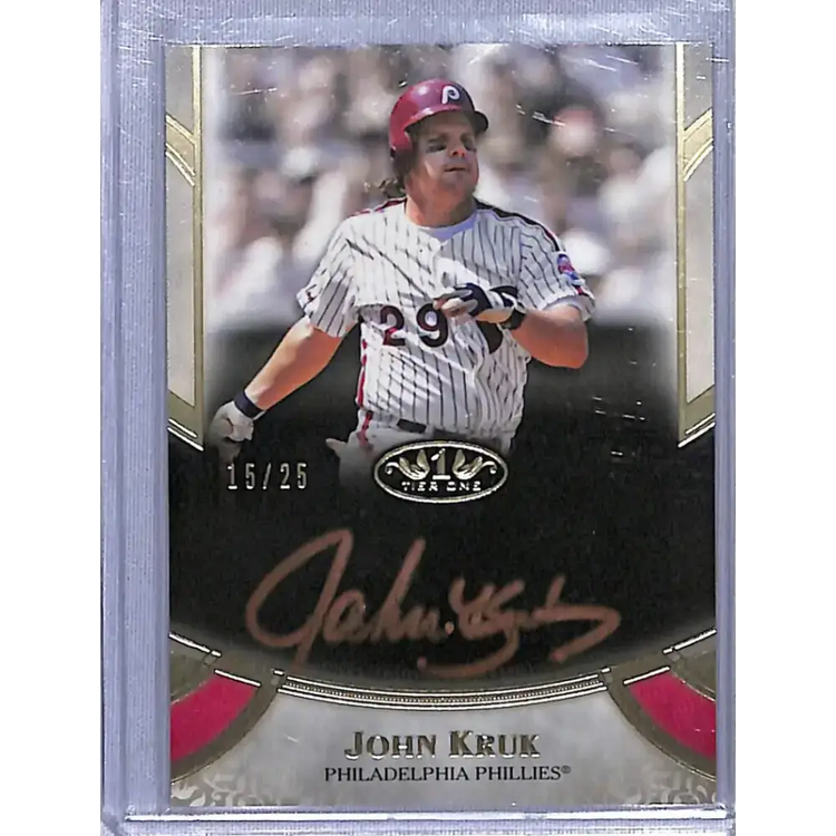 2021 Topps Tier One Prime Performers Bronze Auto John Kruk NM-MT 15/25 Philadelphia Phillies Baseball Card - Baseball