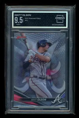2022 Bowman’s Best Matt Olson #63 Baseball Arena Club 9.5