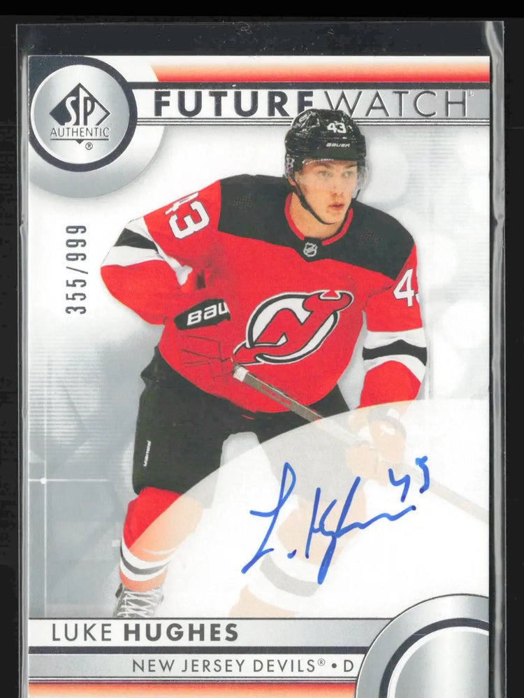 2023-24 SP Authentic Future Watch Auto Luke Hughes #101 RC /999 NJ Devils - Hockey Card Single