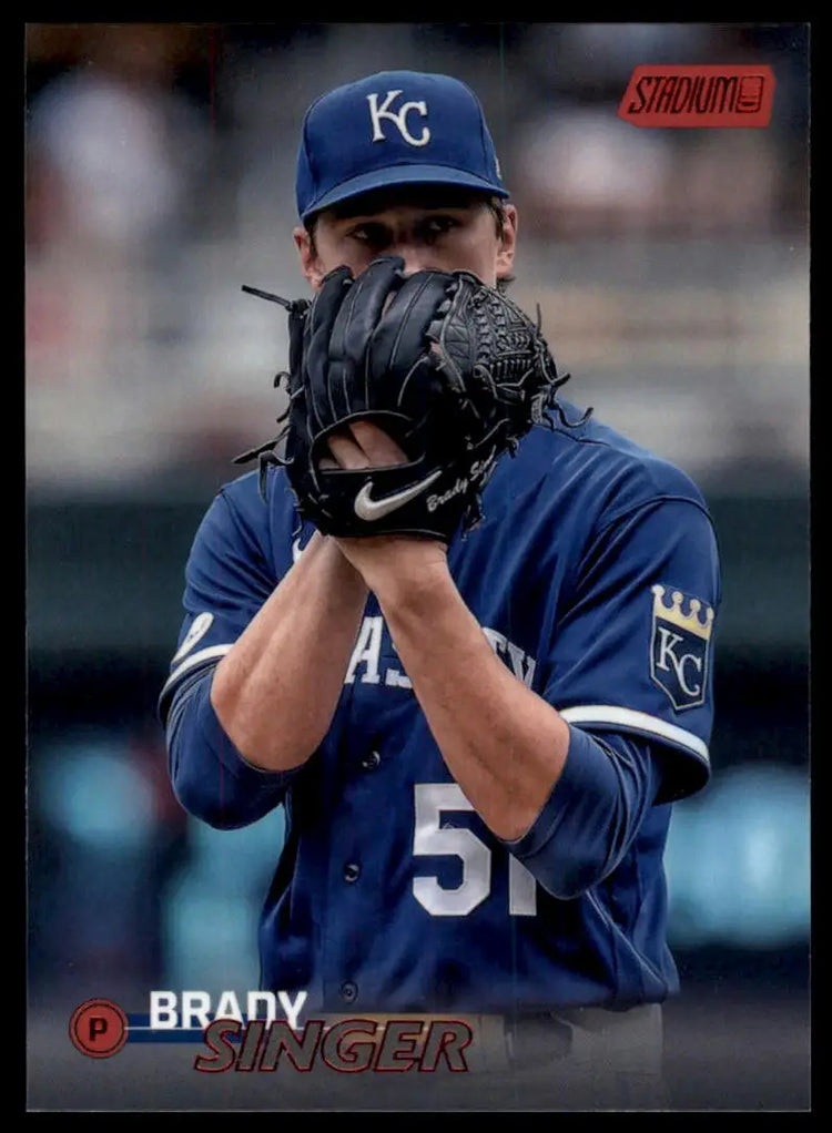 2023 Stadium Club - Red Foil Brady Singer 90 Kansas City Royals NM - Baseball Card Single