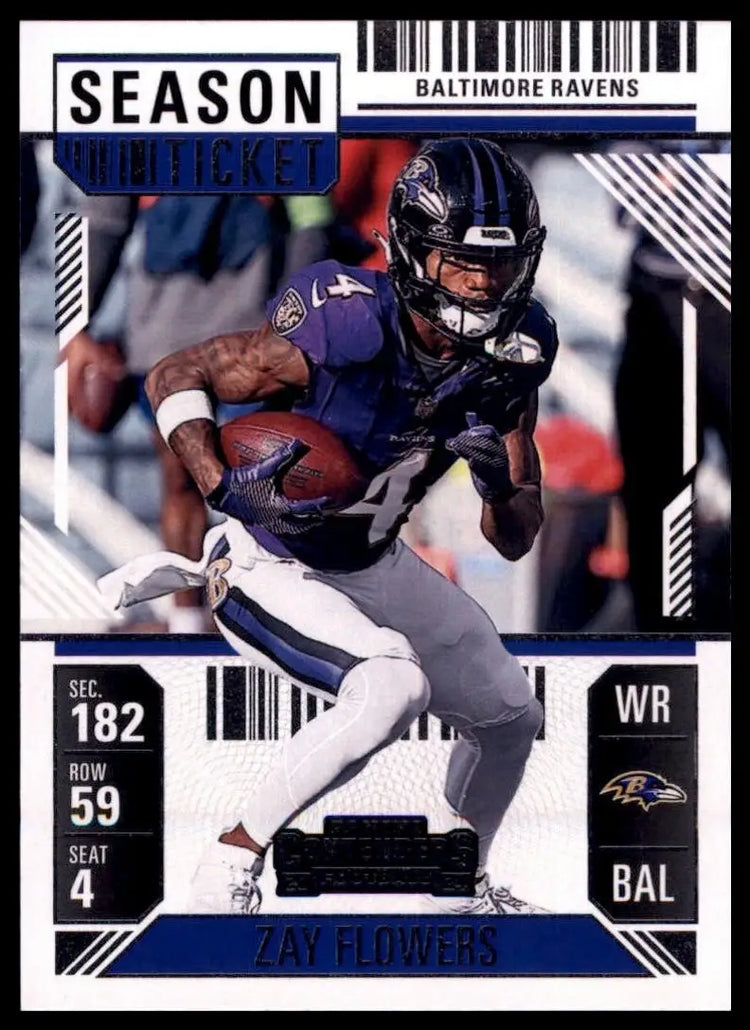 2024 Panini Contenders - Season Ticket Zay Flowers #8 Retail - Football Card Single
