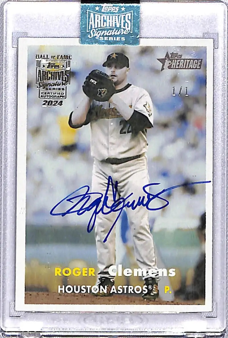 2024 Topps Archives Signature Series #200 Roger Clemens NM-MT Auto 1/1 Houston Astros - Baseball Card Single