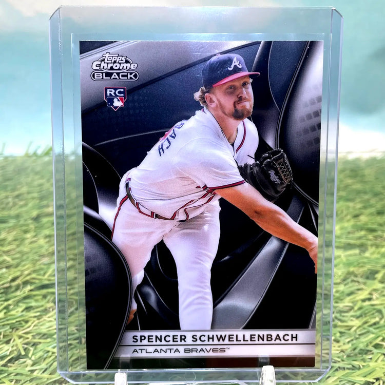 2025 Topps Chrome Black Spencer Schwellenbach Rookie (RC) #54 Atlanta Braves - Baseball Card Single