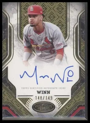 2025 Topps Tier One #PPA-MW Masyn Winn Prime Performers Autographs #148/149 - Baseball Card Single