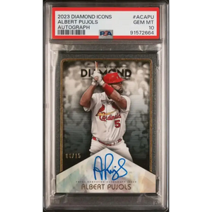 2023 Topps Diamond Icons #ACAPU Albert Pujols PSA 10 GEM MINT Auto 6/15 St. Louis Cardinals Baseball Card - Baseball