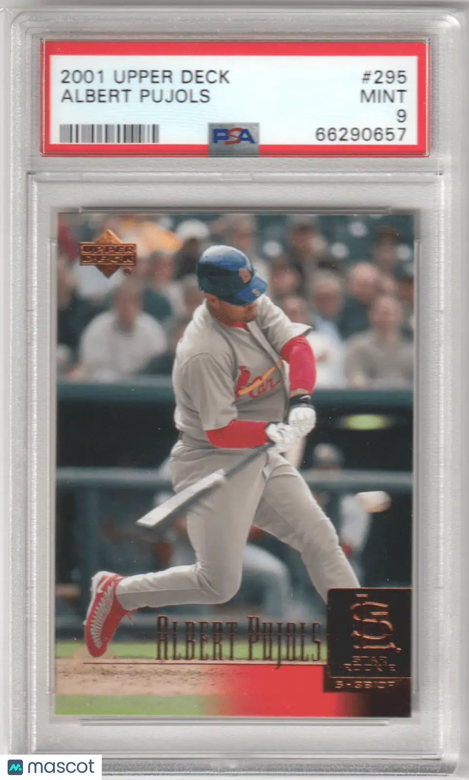 Graded Albert Pujols 2001 Upper Deck RC Star Rookie card from Columbia Hobby