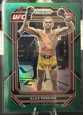 2023 Panini Prizm Green Refractor UFC - Alex Pereira #111 (RC)
