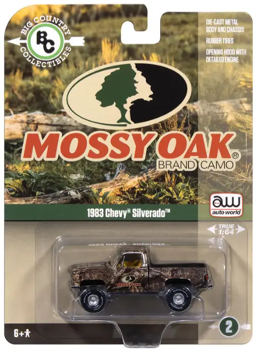 Auto World BC003 1:64 Big Country 1983 Chevy Silverado Mossy Oak Brand Camo - Other