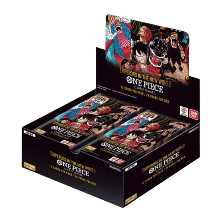One Piece Emperors in the New World booster box with Four Emperors artwork