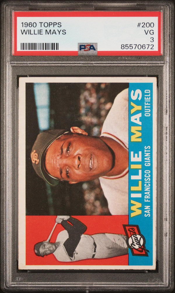 Willie Mays 1960 Topps #200 PSA 3 Very Good - Baseball Card Single
