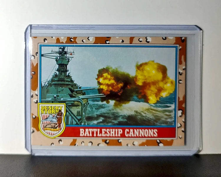 Battleship Cannons 1991 Topps Desert Storm #102 Card